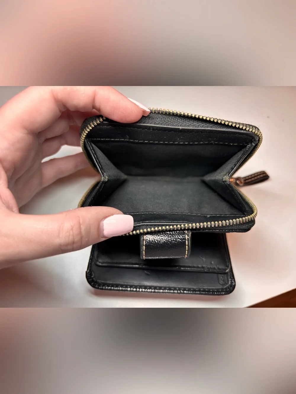 Coach Signature Stripe Slim Medium Wallet **USED** - Picture 4 of 7